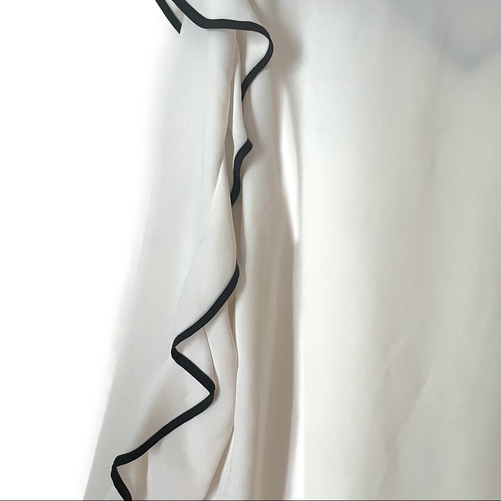 Alfani Women's Petite Piped Ruffle Sleeve Top PL - Picture 12 of 13